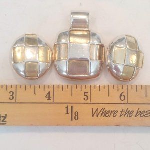 Simon Sebbag Vintage Pendant and Clip Earrings